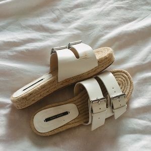 Zara white flatform sandals